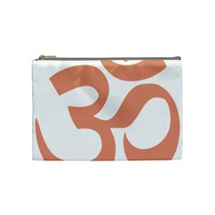 Hindu Om Symbol (Salmon) Cosmetic Bag (Medium) 