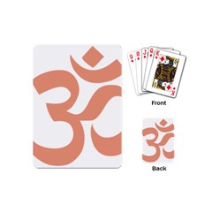 Hindu Om Symbol (salmon) Playing Cards (mini)  by abbeyz71