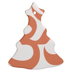 Hindu Om Symbol (Salmon) Christmas Tree Ornament (Two Sides)