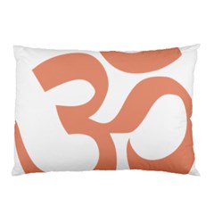 Hindu Om Symbol (Salmon) Pillow Case (Two Sides)