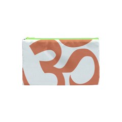 Hindu Om Symbol (Salmon) Cosmetic Bag (XS)