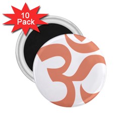 Hindu Om Symbol (Salmon) 2.25  Magnets (10 pack) 