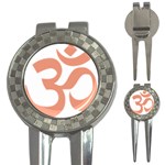 Hindu Om Symbol (Salmon) 3-in-1 Golf Divots Front