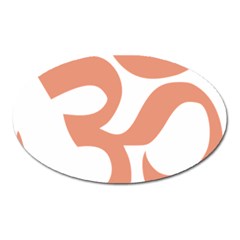 Hindu Om Symbol (Salmon) Oval Magnet