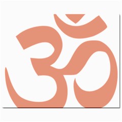 Hindu Om Symbol (salmon) Mini Button Earrings by abbeyz71