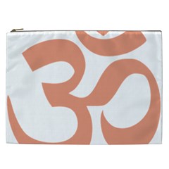 Hindu Om Symbol (Salmon) Cosmetic Bag (XXL) 