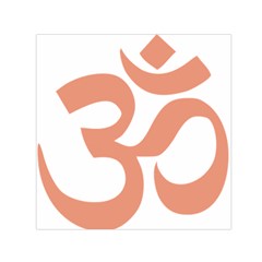 Hindu Om Symbol (Salmon) Small Satin Scarf (Square)