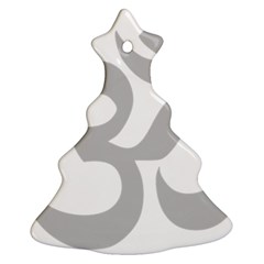 Hindu Om Symbol (gray) Christmas Tree Ornament (two Sides) by abbeyz71