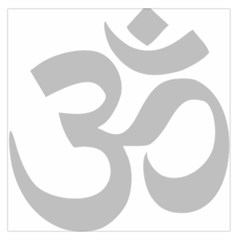 Hindu Om Symbol (gray) Large Satin Scarf (square) by abbeyz71