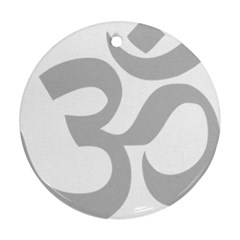 Hindu Om Symbol (gray) Ornament (round) by abbeyz71