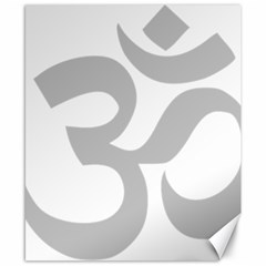 Hindu Om Symbol (gray) Canvas 8  X 10  by abbeyz71