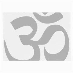 Hindu Om Symbol (gray) Large Glasses Cloth by abbeyz71