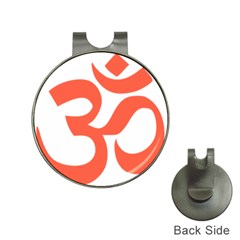 Hindu Om Symbol (peach) Hat Clips With Golf Markers