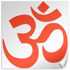 Hindu Om Symbol (peach) Canvas 12  X 12   by abbeyz71