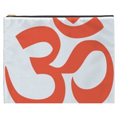 Hindu Om Symbol (peach) Cosmetic Bag (xxxl)  by abbeyz71