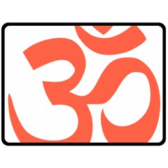 Hindu Om Symbol (peach) Double Sided Fleece Blanket (large)  by abbeyz71