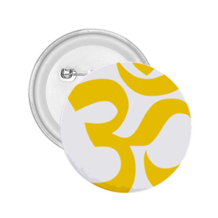 Hindu Om Symbol (Yellow) 2.25  Buttons
