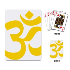 Hindu Om Symbol (yellow) Playing Card by abbeyz71