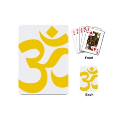 Hindu Om Symbol (yellow) Playing Cards (mini)  by abbeyz71