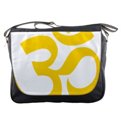 Hindu Om Symbol (yellow) Messenger Bags by abbeyz71