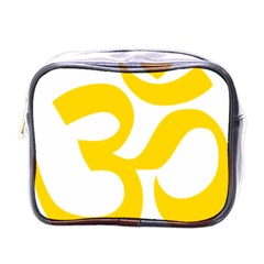 Hindu Om Symbol (yellow) Mini Toiletries Bags by abbeyz71