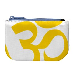 Hindu Om Symbol (yellow) Large Coin Purse by abbeyz71