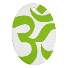 Hindu Om Symbol (lime Green) Ornament (oval) by abbeyz71