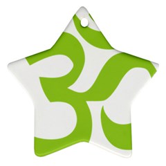 Hindu Om Symbol (lime Green) Star Ornament (two Sides) by abbeyz71