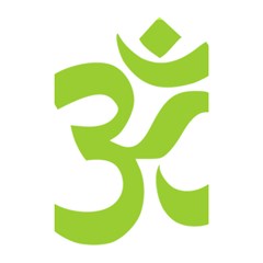 Hindu Om Symbol (lime Green) Shower Curtain 48  X 72  (small)  by abbeyz71