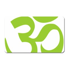 Hindu Om Symbol (lime Green) Magnet (rectangular) by abbeyz71