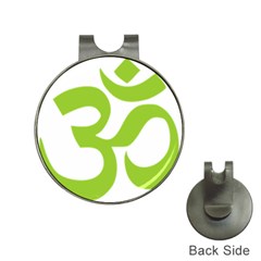 Hindu Om Symbol (lime Green) Hat Clips With Golf Markers by abbeyz71