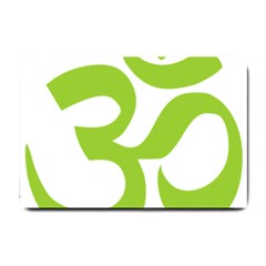 Hindu Om Symbol (lime Green) Small Doormat  by abbeyz71