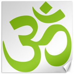 Hindu Om Symbol (lime Green) Canvas 20  X 20   by abbeyz71