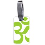 Hindu Om Symbol (Lime Green) Luggage Tags (Two Sides) Back