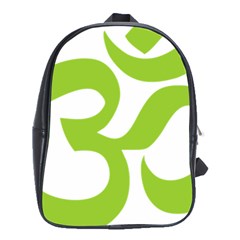 Hindu Om Symbol (lime Green) School Bags (xl)  by abbeyz71