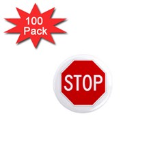 Stop Sign 1  Mini Magnets (100 Pack)  by Valentinaart