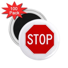 Stop Sign 2 25  Magnets (100 Pack)  by Valentinaart