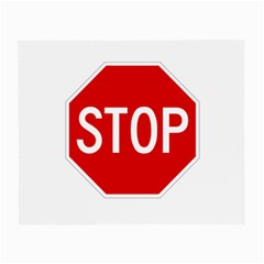 Stop Sign Small Glasses Cloth by Valentinaart