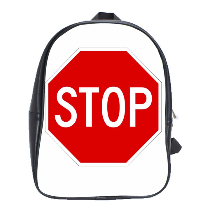 Stop sign School Bags (XL) 