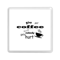 Give Me Coffee And Nobody Gets Hurt Memory Card Reader (square)  by Valentinaart