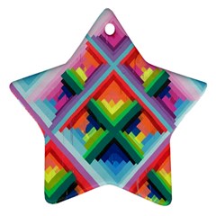 Rainbow Chem Trails Ornament (star) by Nexatart