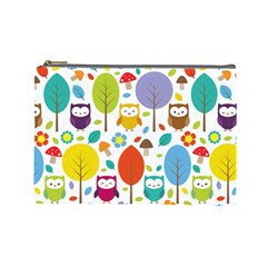 Cute Owl Cosmetic Bag (large) 