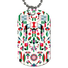 Abstract Peacock Dog Tag (two Sides) by Nexatart