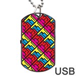 Hert Graffiti Pattern Dog Tag USB Flash (One Side) Front