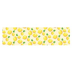 Lemons Pattern Satin Scarf (oblong) by Nexatart