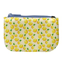 Lemons Pattern Large Coin Purse by Nexatart