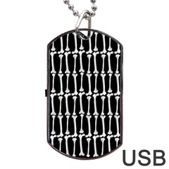 Bones  Dog Tag Usb Flash (two Sides) by Valentinaart