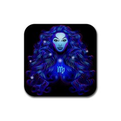 Sign Virgo Zodiac Rubber Square Coaster (4 Pack)  by Mariart