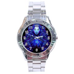 Sign Virgo Zodiac Stainless Steel Analogue Watch by Mariart
