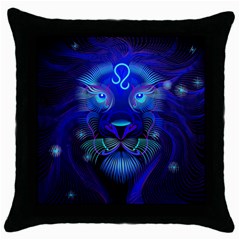 Sign Leo Zodiac Throw Pillow Case (black) by Mariart